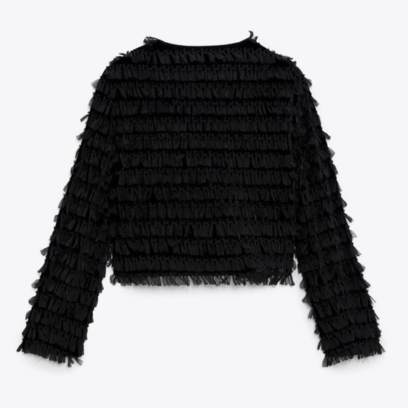 ZARA STRUCTURED CROP JACKET - Picture 5 of 7